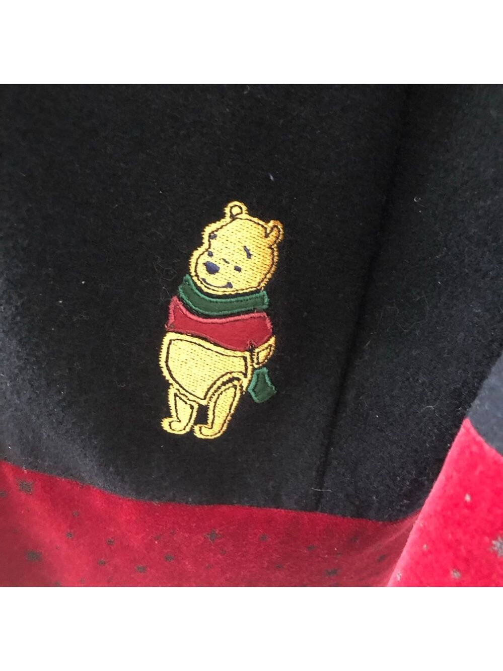 DISNEY Pooh Bear Vintage Hooded Jacket Size Small Velour Trim - Picture 2 of 12